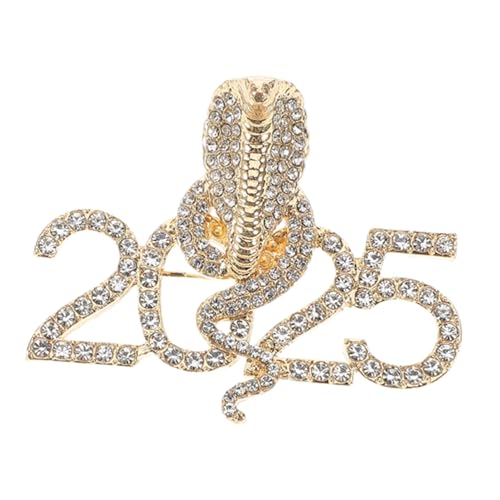 VERDANVERSE Vintage Schlangenbrosche Jahr der Schlange Anstecknadel Damen Retro Design Schmuck für Pullover Strickjacke Schal Dekoration Vielseitig Verwendbar und Detailreich Gefertigt von VERDANVERSE