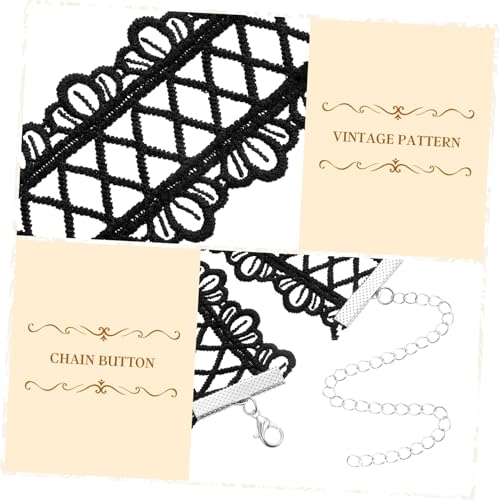VERDANVERSE Vintage Spitzen halskette Damen Clavicle Chain mit Blumenmuster Eleganter Lace Neck Chain Choker Komfortabel und Langlebig für Party und Alltag von VERDANVERSE