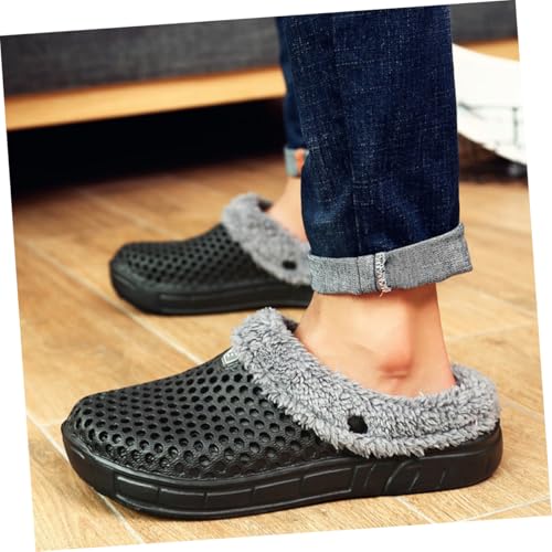 VERDANVERSE Warme Herren Hausschuhe Winter Gefüttert Rutschfest Flach Indoor Pantoffeln Cozy Fuzzy Slippers für Zuhause Komfortable Fußfreundliche Schuhe von VERDANVERSE