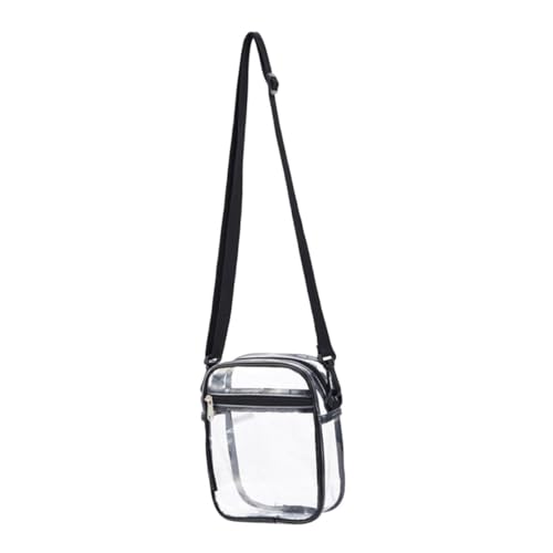 VERDANVERSE Wasserdichte PVC Umhängetasche Klein Transparent Crossbody Bag Leichte Tasche für Alltag Reise Schule mit Ausreichend Stauraum für Handy Münzen Lippenstift von VERDANVERSE