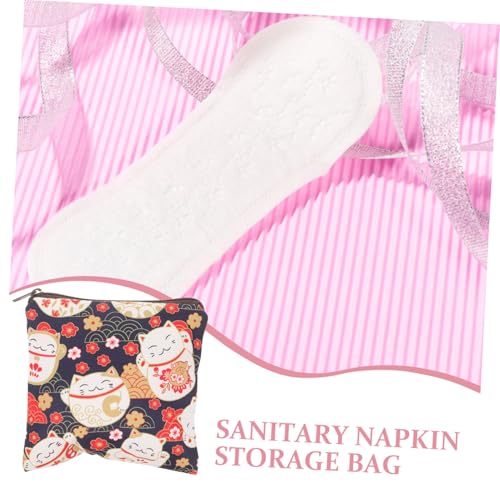 VERDANVERSE Wasserdichte Sanitary Pad Aufbewahrungstasche mit Niedlichem Cartoon-design Tragbare Tampon Binden-tasche für Damen und Jugendliche Praktische Reise Alltags-organizer von VERDANVERSE