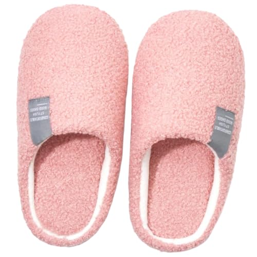 VERDANVERSE Weiche Warme Damen Hausschuhe aus Plüsch Rutschfeste Baumwoll Hausschuhe mit Flexiblem Waschbarem Softsohlen Design für Herbst und Winter Komfortabel und Langlebig Rosa VERDANVERSE Weiche Warme Damen Hausschuhe aus Plüsch Rutschfeste Baumwoll Hausschuhe mit Flexiblem Waschbarem Softsohlen Design für Herbst und Winter Komfortabel und Langlebig Rosa von VERDANVERSE