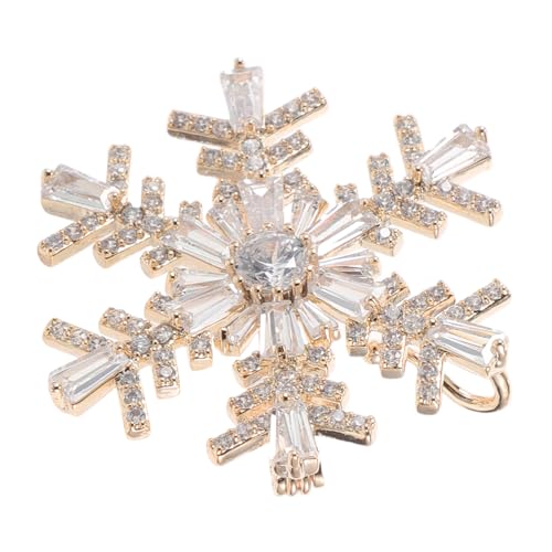 VERDANVERSE Weihnachtsbrosche Schneeflocke mit Funkelnden Strass-Edelsteinen Eleganter Ansteckpin für Damenkleider Jacken Mäntel Vielseitiges Accessoire für Bürofeiern und Festliche Anlässe von VERDANVERSE
