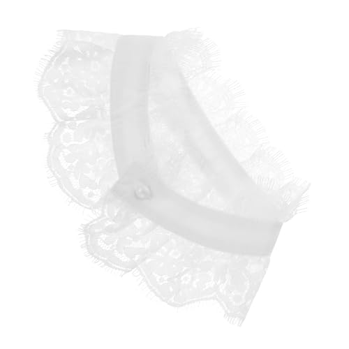 VERDANVERSE Weiße Spitzenkragen Damen Abnehmbarer Fake kragen mit Stehkragen Design Multifunktionaler Blusenkragen und Schulter schal für Vielseitige Modekombinationen von VERDANVERSE