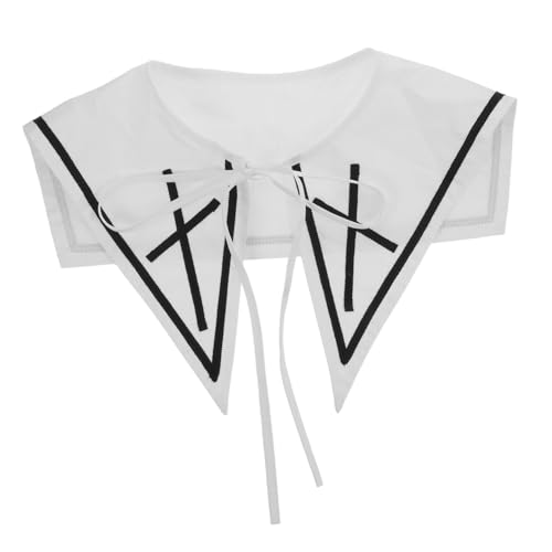 VERDANVERSE Weißer Abnehmbarer Falscher Kragen Damen Modischer Hautfreundlicher Vintage-blusen Kleid-aufsatz Vielseitig Kombinierbar für Büro Freizeit Partys und Formelle Anlässe von VERDANVERSE