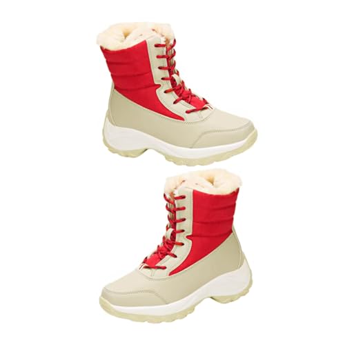 VERDANVERSE Winterstiefel Damen Gefüttert Warm Gefütterte Boots mit Kunstfell Hoher Schaft Rutschfest für Outdoor und Alltag Mädchen Frauen von VERDANVERSE