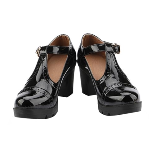 VERDANVERSE wasserdichte Damen High Heels mit Rundem Zehenbereich Atmungsaktives Mikrofaser Material Bequeme Blockabsatzschuhe für Sommer Stilvolle Stylische Schuhe für Alltag und Arbeit von VERDANVERSE