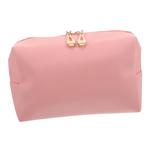 VERDANVERSE wasserdichte Kompakte Kosmetiktasche mit Reißverschluss Multifunktionale Make up Organizer Tasche für Damen und Outdoor Reisen Praktische Kulturtasche in Zartem Rosaton Kleine von VERDANVERSE