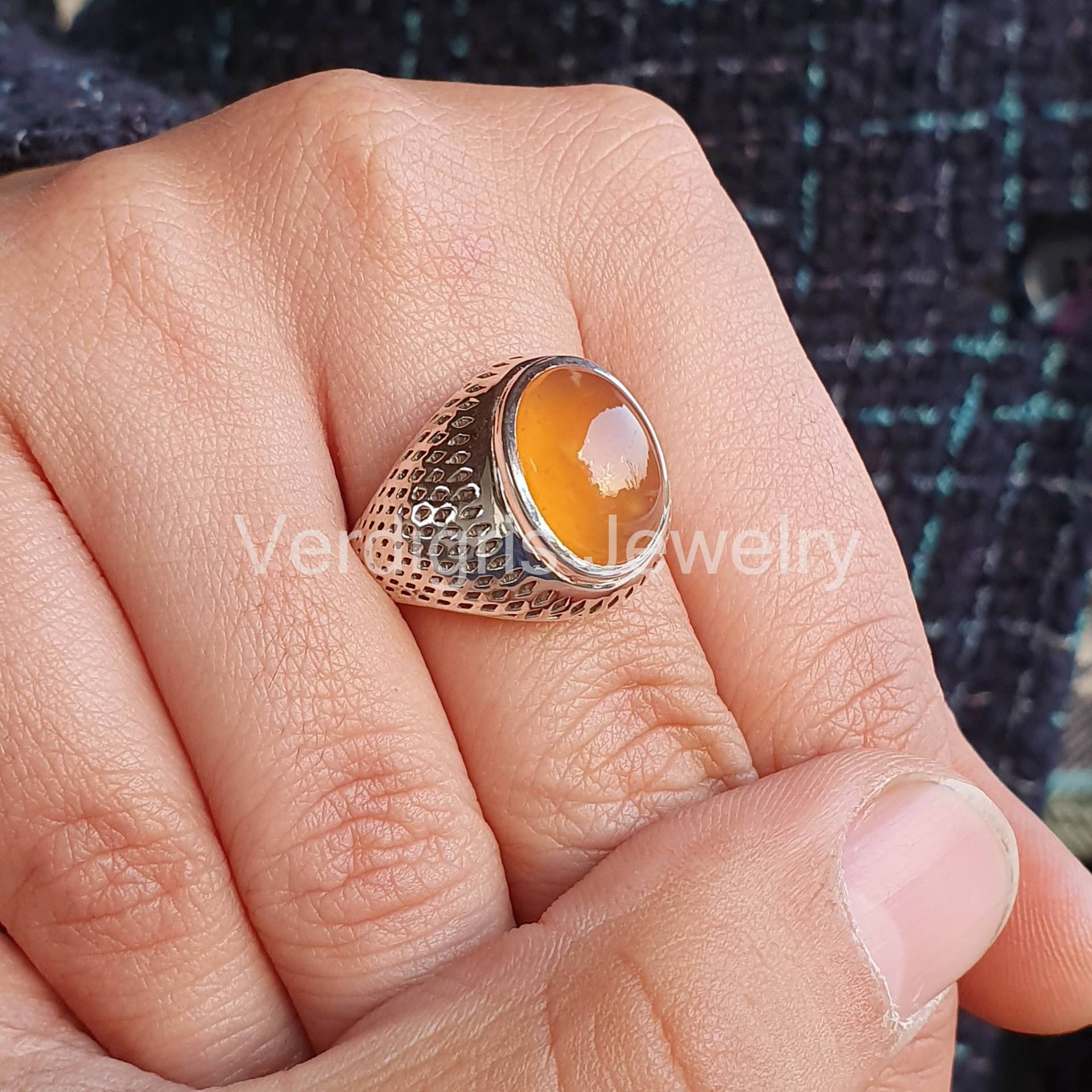 Natürlicher Karneol Ring, Handgemacht, Sterling Silber Edelstein Schmuck, Valentinstag Geschenk, August Birthstone Boho von VERDIGRISJEWELLERY