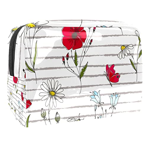 Aquarell Blumen Kosmetische Reisetasche für Frauen Kosmetiktasche für die Reise von VERED