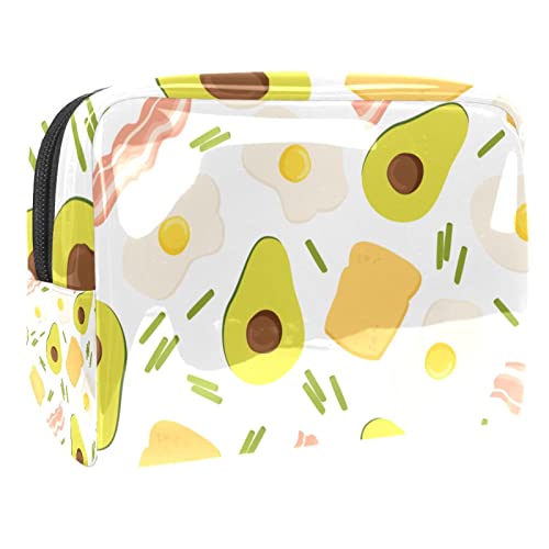 Avocado-Eier-Muster Reise-Makeup-Tasche Kosmetiktasche für Frauen und Mädchen von VERED