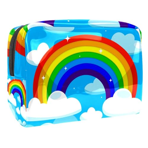 Blauer Himmel Regenbogen Reisetaschen für Toilettenartikel Kosmetiktasche für Frauen Mädchen von VERED