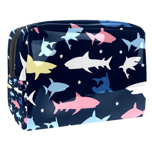 Bunte Hai-Sterne-Muster Kosmetische Reisetasche für Frauen Kosmetiktasche für die Reise von VERED