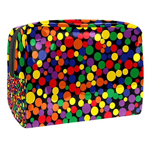 Bunte Punkte Muster Schminkpinsel Beauty Bag Organizer Kosmetiktasche von VERED