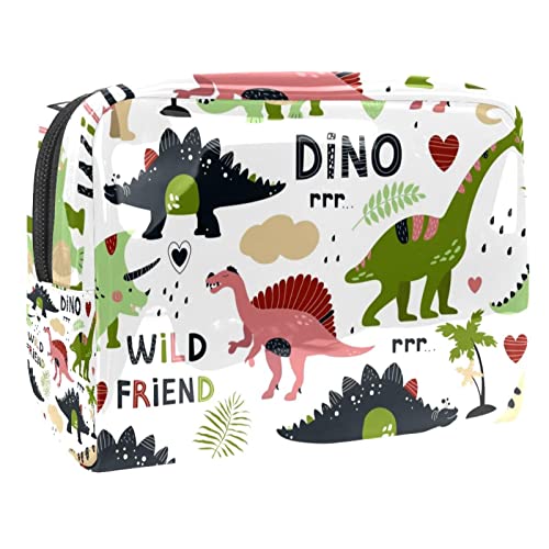 Dinosaurier Muster Reisetaschen für Toilettenartikel Kosmetiktasche für Frauen Mädchen von VERED