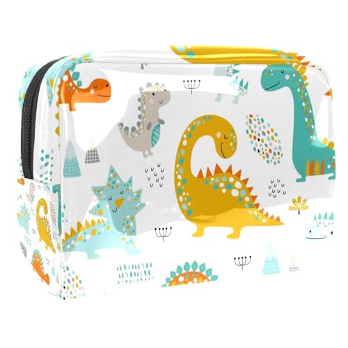 Doodle Niedliche Dinosaurier Muster Toiletry Travel Organizer Kosmetiktasche für Frauen von VERED