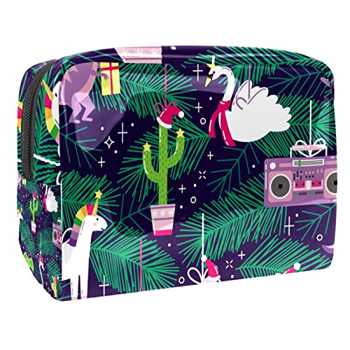 Flamingo Schwan Tropische Blätter Schminkpinsel Beauty Bag Organizer Kosmetiktasche von VERED