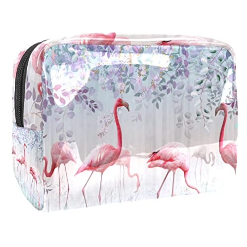 Flamingos Floral Hintergrund Reisetaschen für Toilettenartikel Kosmetiktasche für Frauen Mädchen von VERED