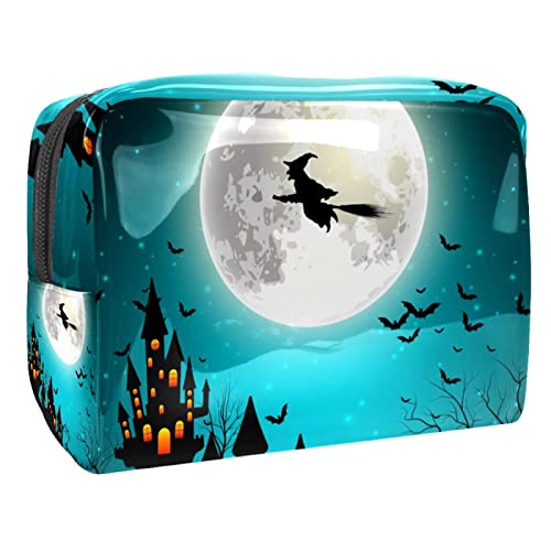 Fröhliche Halloween-Hexe Reisetaschen für Toilettenartikel Kosmetiktasche für Frauen Mädchen von VERED