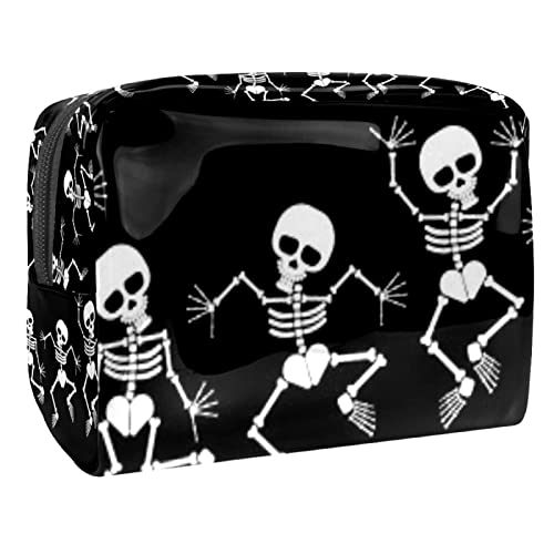 Fröhlicher Feiertag Halloween Elemente Kosmetiktasche Portable Kosmetiktaschen für Frauen Mädchen von VERED