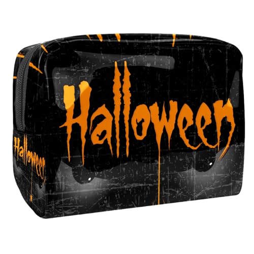 Fröhlicher Feiertag Halloween Elemente Kosmetiktasche Portable Kosmetiktaschen für Frauen Mädchen von VERED