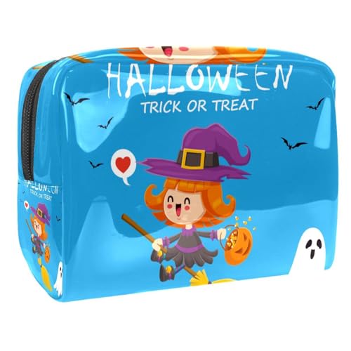 Fröhlicher Feiertag Halloween Elemente Reise-Makeup-Tasche Kosmetiktasche für Frauen und Mädchen von VERED