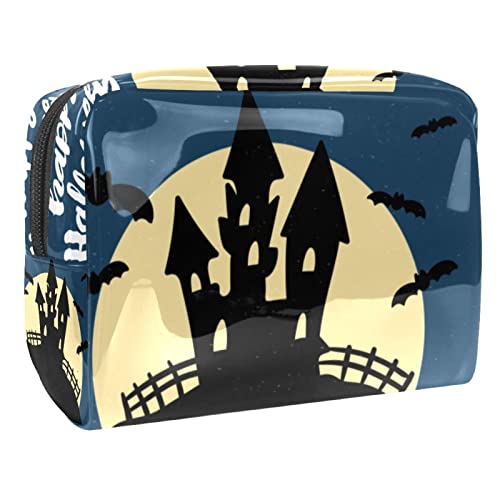 Fröhliches Halloween Haus Kosmetiktasche Reisekosmetiktasche Schminktasche für Damen von VERED