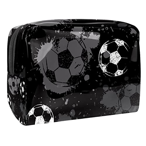 Fußball Fußball Reise-Makeup-Tasche Kosmetiktasche für Frauen und Mädchen von VERED