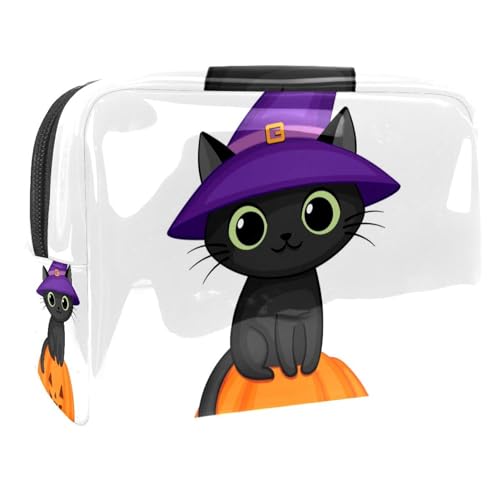 Halloween Feiertag Katze Kosmetiktasche Reise Kosmetiktasche Make Up Tasche für Damen von VERED