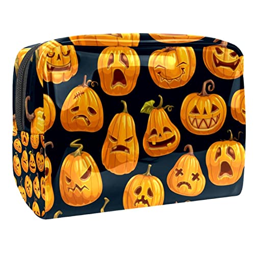 Halloween Feiertag Kürbisse Handgehaltene Kosmetiktasche Kosmetiktasche für Frauen Mädchen von VERED