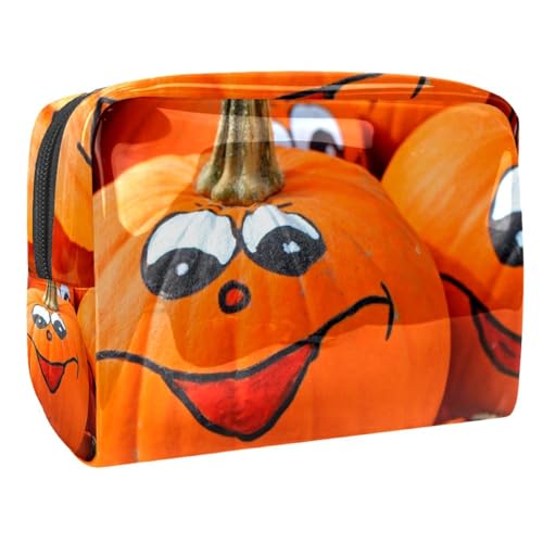 Halloween Feiertag Kürbisse Reise-Makeup-Tasche Kosmetiktasche für Frauen und Mädchen von VERED