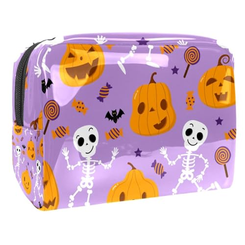 Halloween Feiertag Kürbisse Reise-Makeup-Tasche Kosmetiktasche für Frauen und Mädchen von VERED