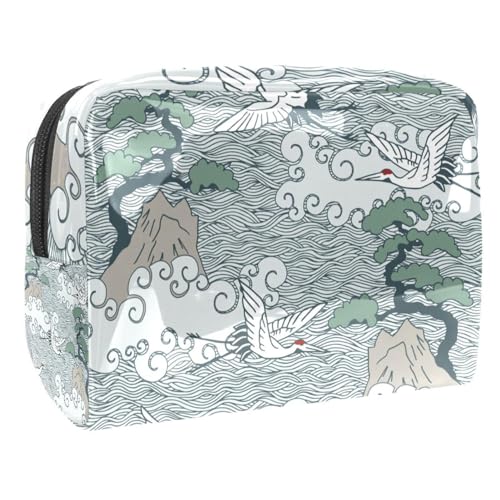 Japanische Vogel-Kraniche Schminkpinsel Beauty Bag Organizer Kosmetiktasche von VERED