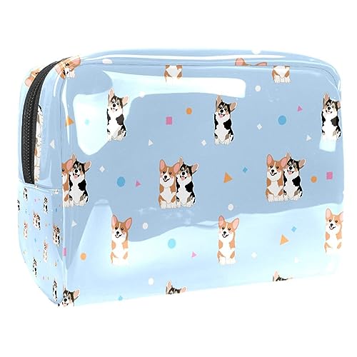 Niedliche Corgi Hunde Muster Schminkpinsel Beauty Bag Organizer Kosmetiktasche von VERED