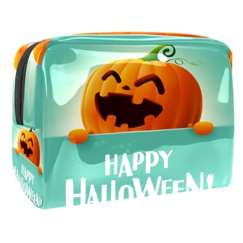 Niedlicher Kürbis Happy Halloween Kosmetiktasche Reise Kosmetiktasche Make Up Tasche für Damen von VERED