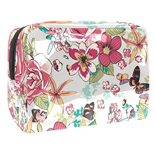 Niedlicher Schmetterling BlossomFlower Reise-Makeup-Tasche Kosmetiktasche für Frauen und Mädchen von VERED