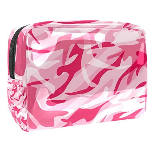 Rosa Camo-Muster Toiletry Travel Organizer Kosmetiktasche für Frauen von VERED