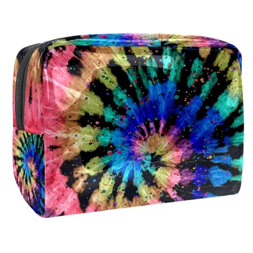 Tie Dye-Muster Reise-Makeup-Tasche Kosmetiktasche für Frauen und Mädchen von VERED