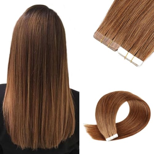 Tape-in-haarverlängerung, Echthaar Für Frauen, 20 Stück/30 G/40 G/50 G, Remy-echthaar-tape-in-extensions, Pflegeleicht von VERMIS