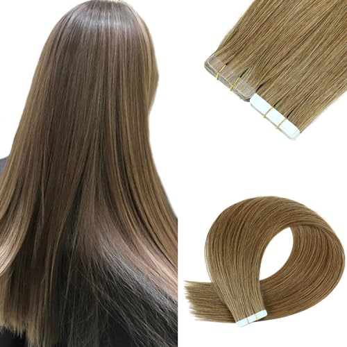 Tape-in-haarverlängerung, Echthaar Für Frauen, 20 Stück/30 G/40 G/50 G, Remy-echthaar-tape-in-extensions, Pflegeleicht von VERMIS