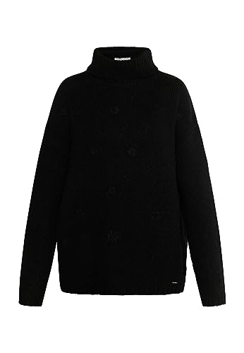 VERNOLE Damen Strick Rollkragenpullover 10429349-VE01, SCHWARZ, M/L von VERNOLE