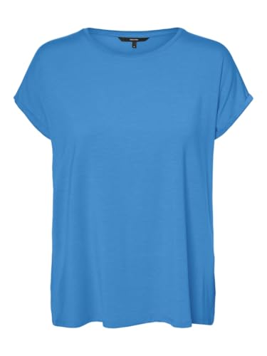 VERO MODA CURVE Damen VMAYA Plain SS TOP GA Curve T-Shirt, Azure Blue, 3XL VERO MODA CURVE Damen VMAYA Plain SS TOP GA Curve T-Shirt, Azure Blue, 3XL von VERO MODA CURVE