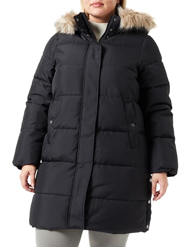 VERO MODA CURVE Damen VMCADDISON AW23 Coat CUR Steppmantel, Black, 46 von VERO MODA CURVE