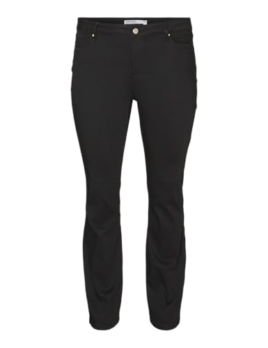 VERO MODA CURVE Damen VMCFLASH MR Straight J LI140 GA CUR NOOS Jeans, Schwarz, 48W / 32L von VERO MODA CURVE