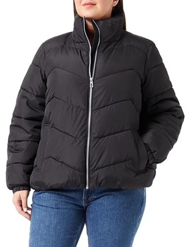 VERO MODA CURVE Damen VMCLIGA Short Jacket CUR Steppjacke, Black, 46 von VERO MODA CURVE