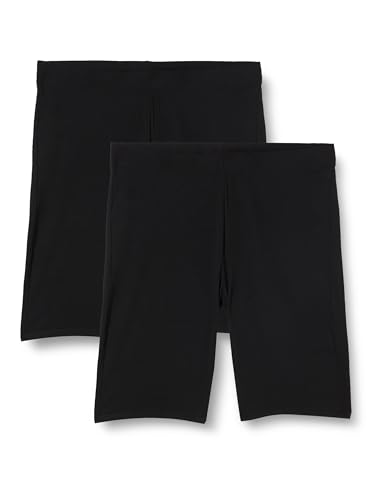 VERO MODA CURVE Damen VMCMAXI Biker JRS 2PACK NOOS CUR Shorts, Black/Pack:Black, 42-43 von VERO MODA CURVE