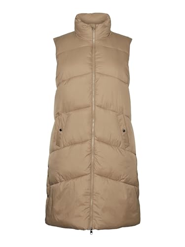 VERO MODA CURVE Damen VMUPPSALA 3-4 Waistcoat NOOS Curve Steppweste, Tigers Eye, 48 von VERO MODA CURVE