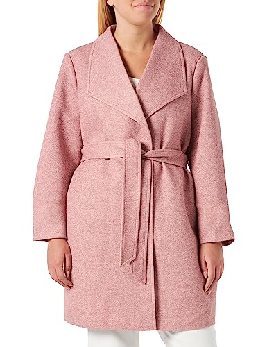 VERO MODA CURVE Damen VMVERODONAVIVIAN Coat GA Curve Mantel, Nostalgia Rose/Detail:Melange, 46 von VERO MODA CURVE