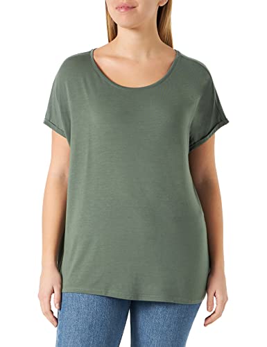 VERO MODA CURVE Damen Vmaya Plain Top Ga Noos Curve T Shirt, Laurel Wreath, L Große Größen EU von VERO MODA