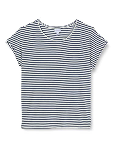 VERO MODA CURVE Damen Vmaya Plain Top Stripe Ga Noos Curve T Shirt, China Blue/Stripes:pristine, L Große Größen EU von VERO MODA CURVE